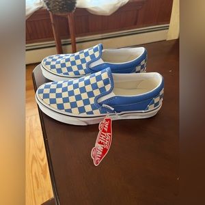Blue checkered vans women 7 (NEW)